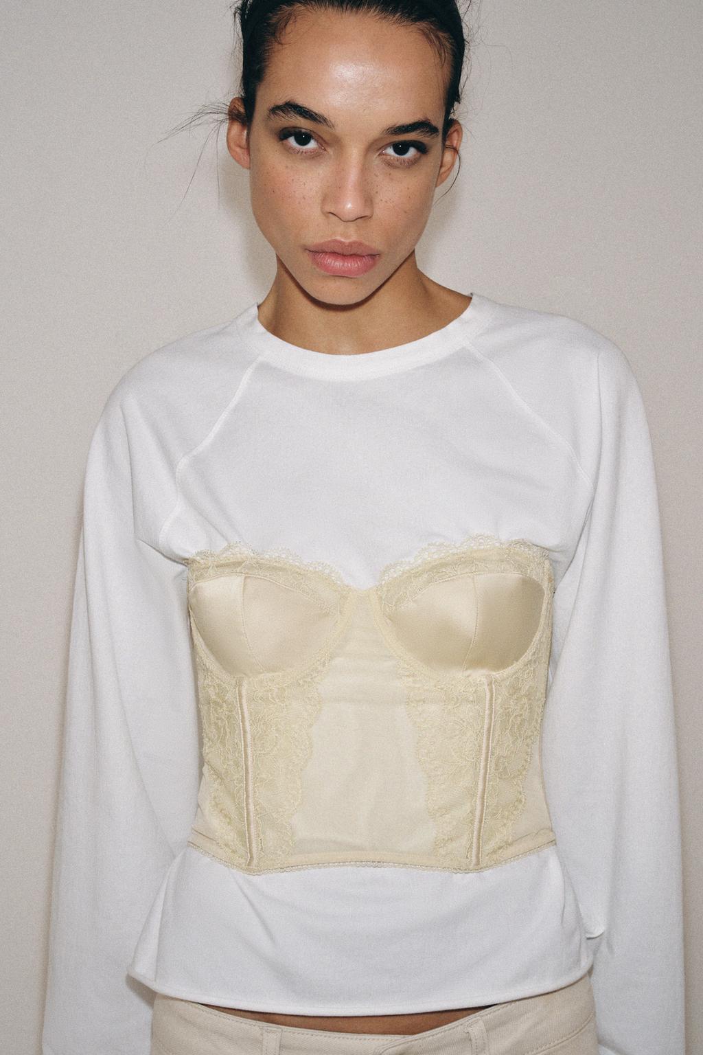 КОРСЕТ ИЗ ТЮЛЯ С КРУЖЕВОМ