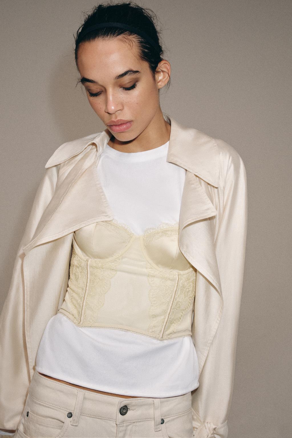 КОРСЕТ ИЗ ТЮЛЯ С КРУЖЕВОМ