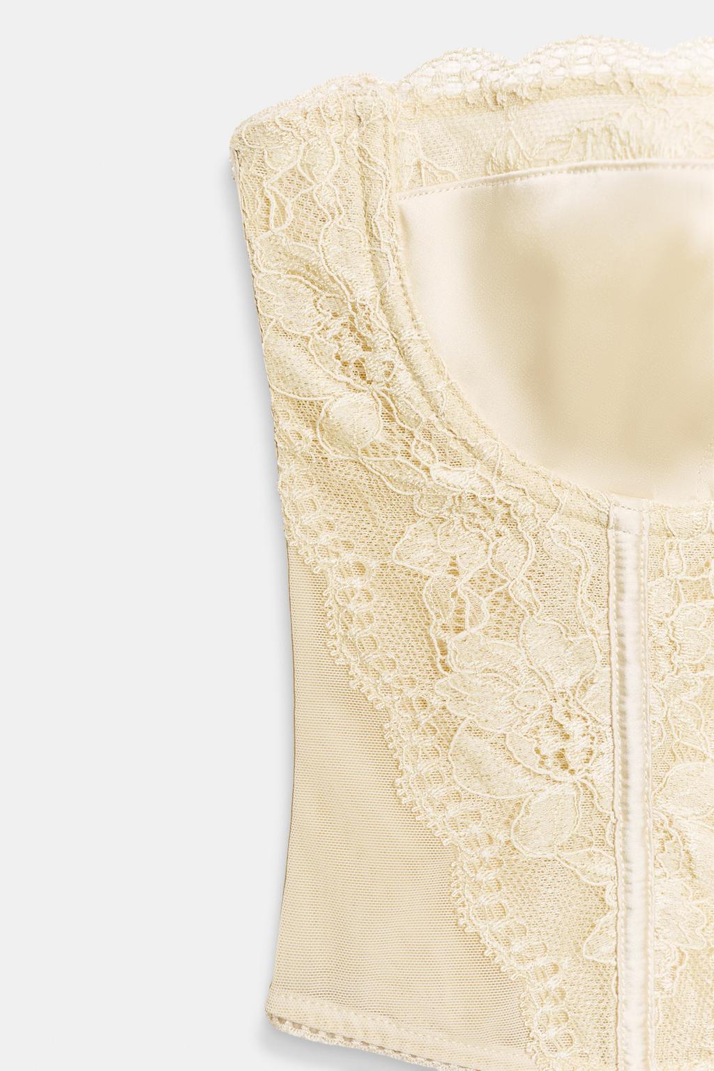 КОРСЕТ ИЗ ТЮЛЯ С КРУЖЕВОМ