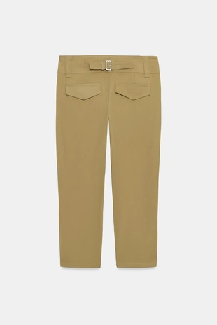 Брюки капри с пряжкой- Заказать в России