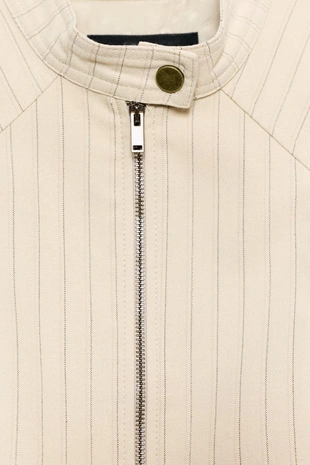 Жилет в полоску на молнии- Заказать в России