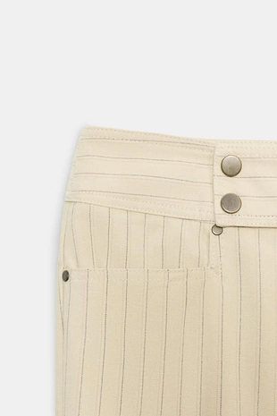 Прямые брюки в тонкую полоску- Заказать в России