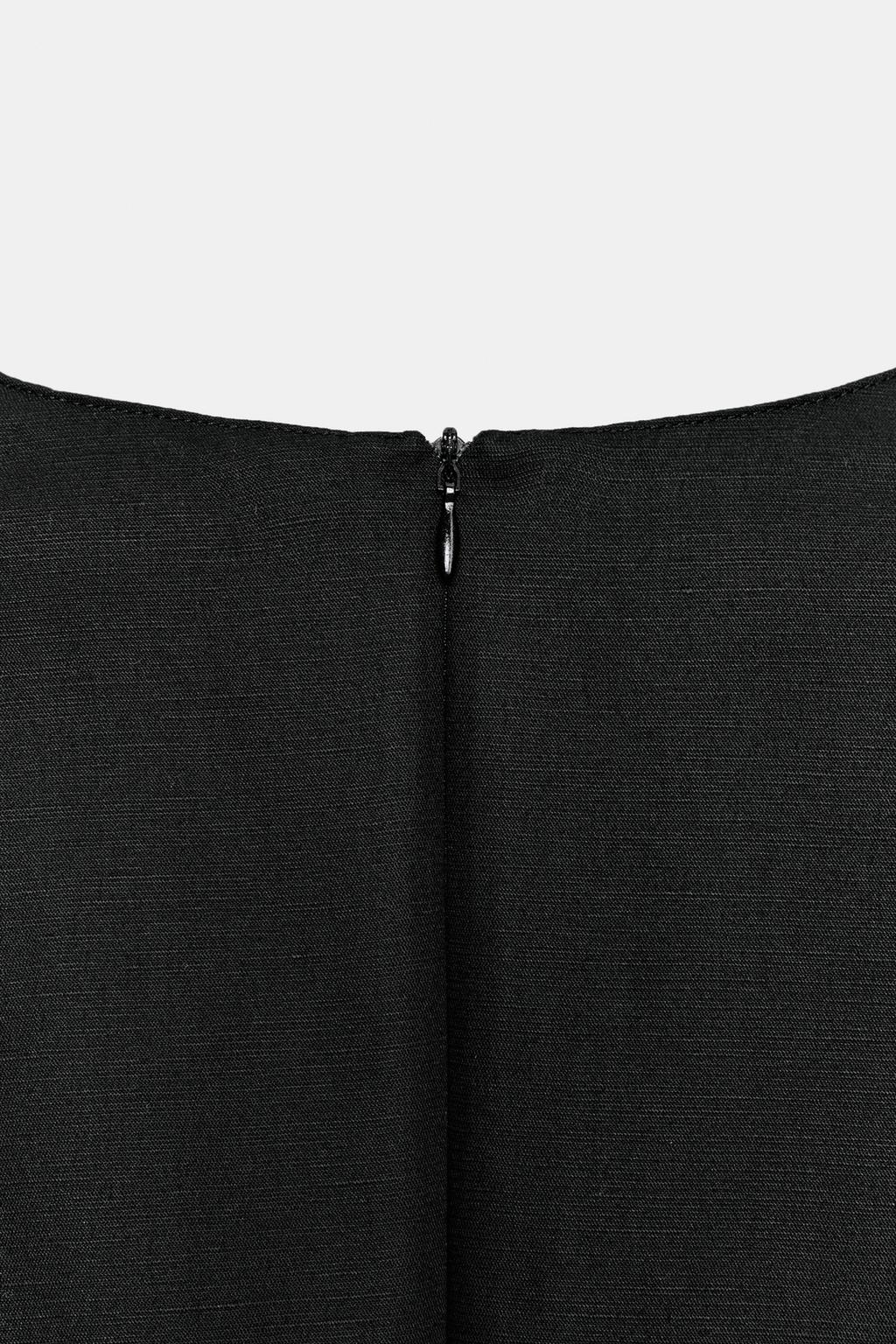 ПЛАТЬЕ МИДИ ИЗ СМЕСОВОГО ЛЬНА — коллекция Zara «ZW»