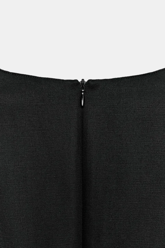 ПЛАТЬЕ МИДИ ИЗ СМЕСОВОГО ЛЬНА — коллекция Zara «ZW»