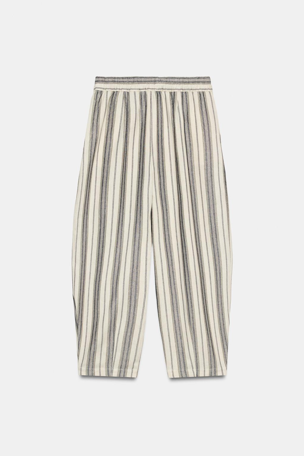 БРЮКИ В ПОЛОСКУ В ПИЖАМНОМ СТИЛЕ — ZW COLLECTION