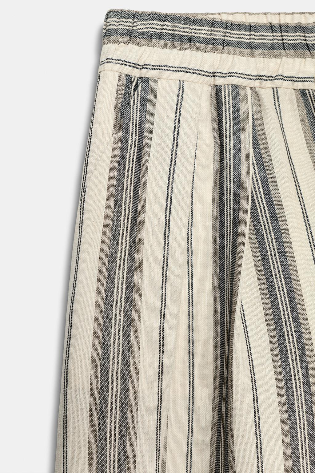 БРЮКИ В ПОЛОСКУ В ПИЖАМНОМ СТИЛЕ — ZW COLLECTION