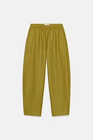 Брюки Barrel из льна- Заказать в России