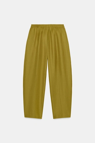 Брюки Barrel из льна- Заказать в России