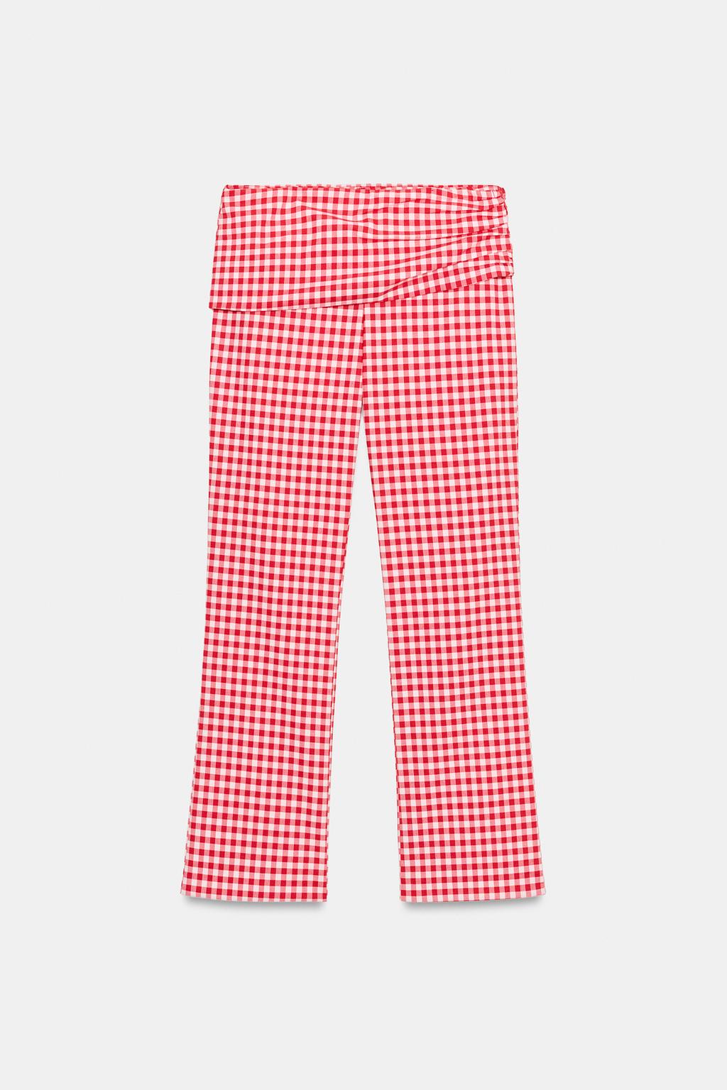 БРЮКИ КАПРИ В КЛЕТКУ ВИШИ