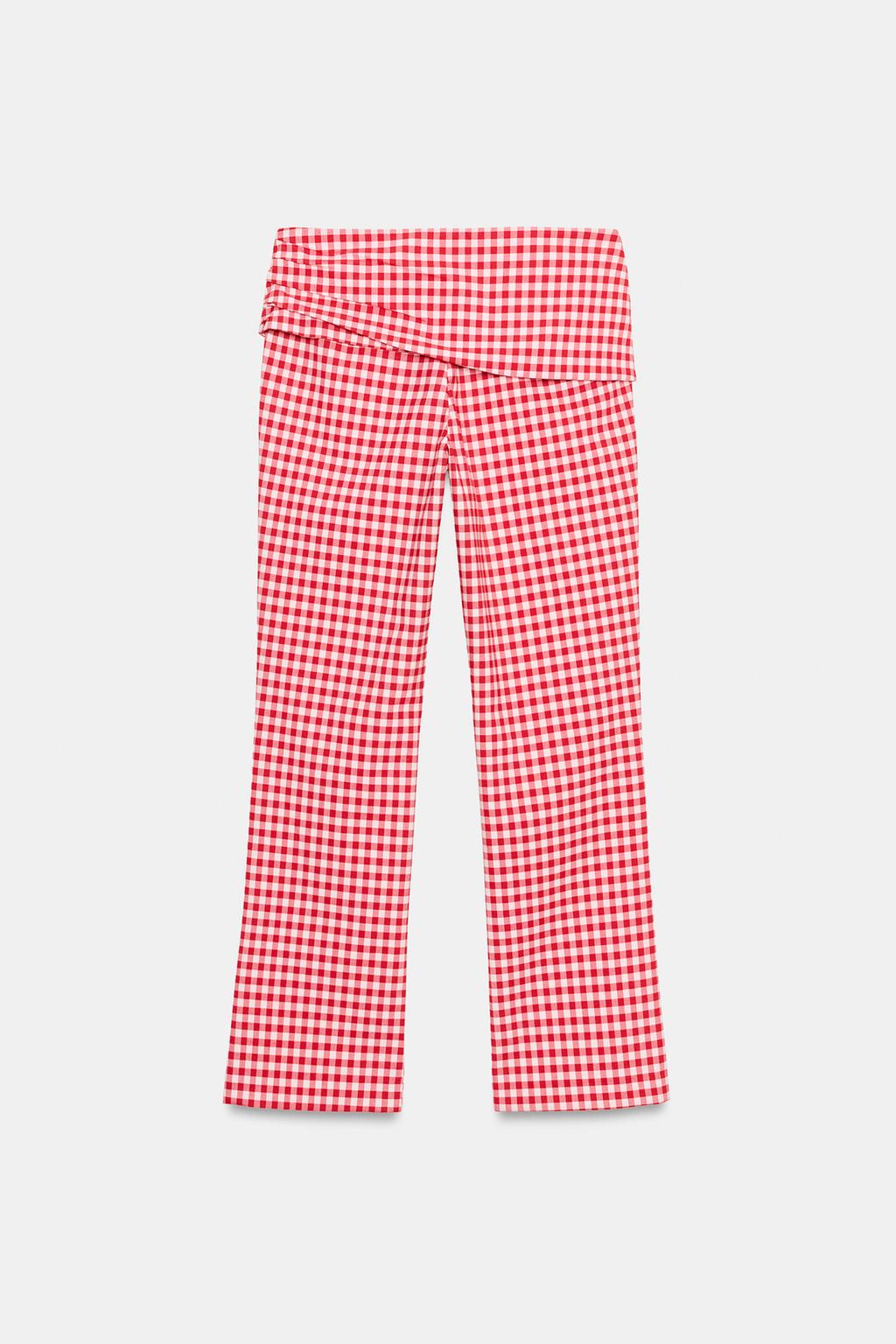 БРЮКИ КАПРИ В КЛЕТКУ ВИШИ