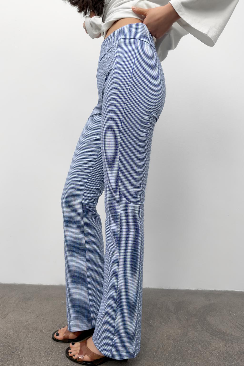 БРЮКИ FLARE В КЛЕТКУ ВИШИ