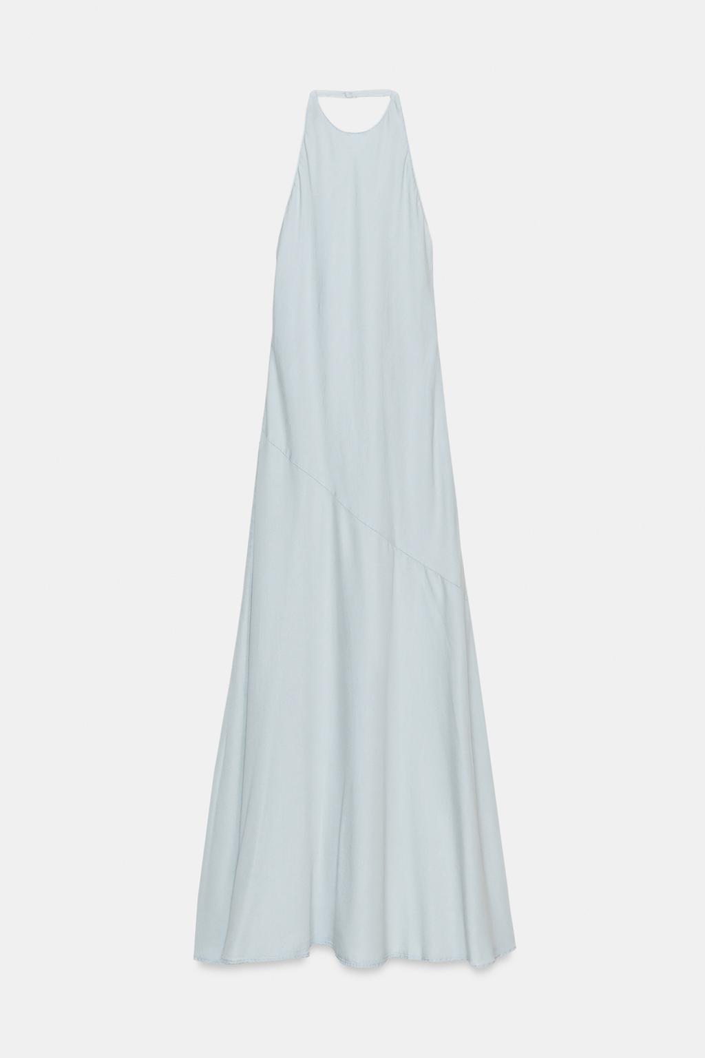 СВОБОДНОЕ ПЛАТЬЕ С ГОРЛОВИНОЙ ХАЛТЕР