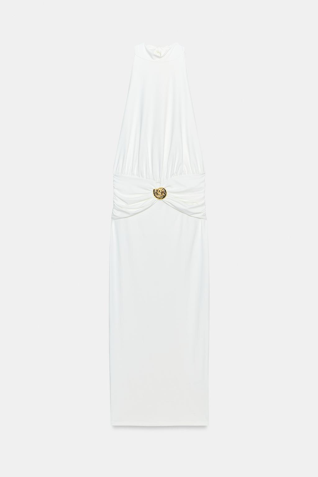 ПЛАТЬЕ ХАЛТЕР СО СБОРКАМИ