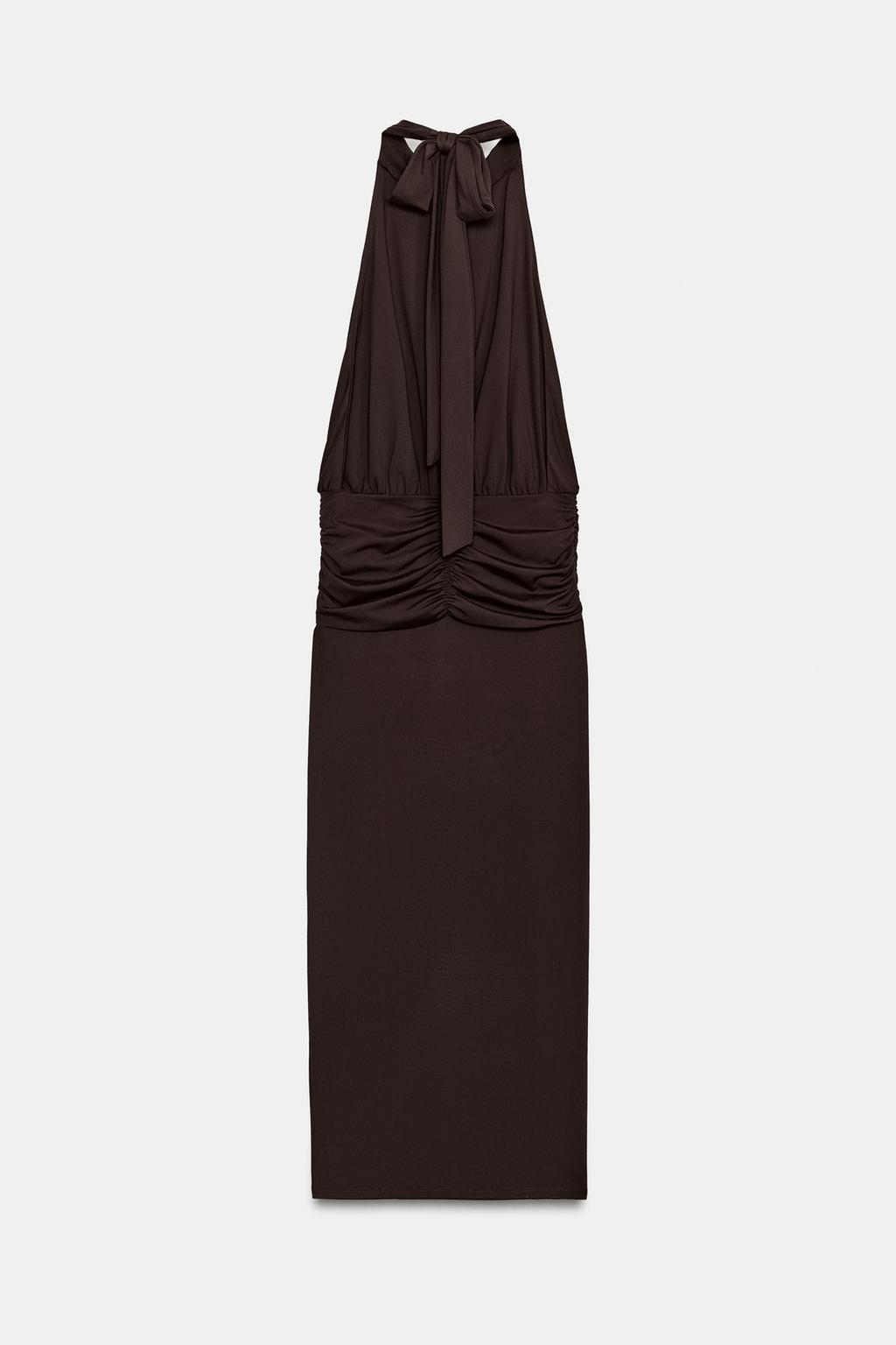 ПЛАТЬЕ ХАЛТЕР СО СБОРКАМИ