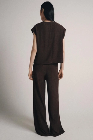 Топ в стиле рустик без рукавов- Заказать в России