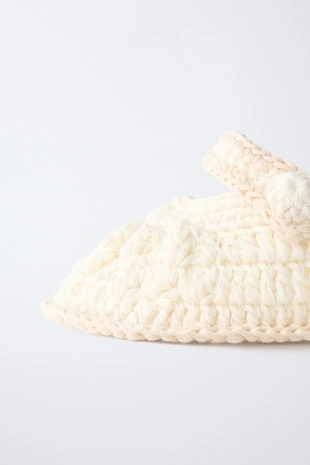 Теплые вязаные ботиночки- Заказать в России