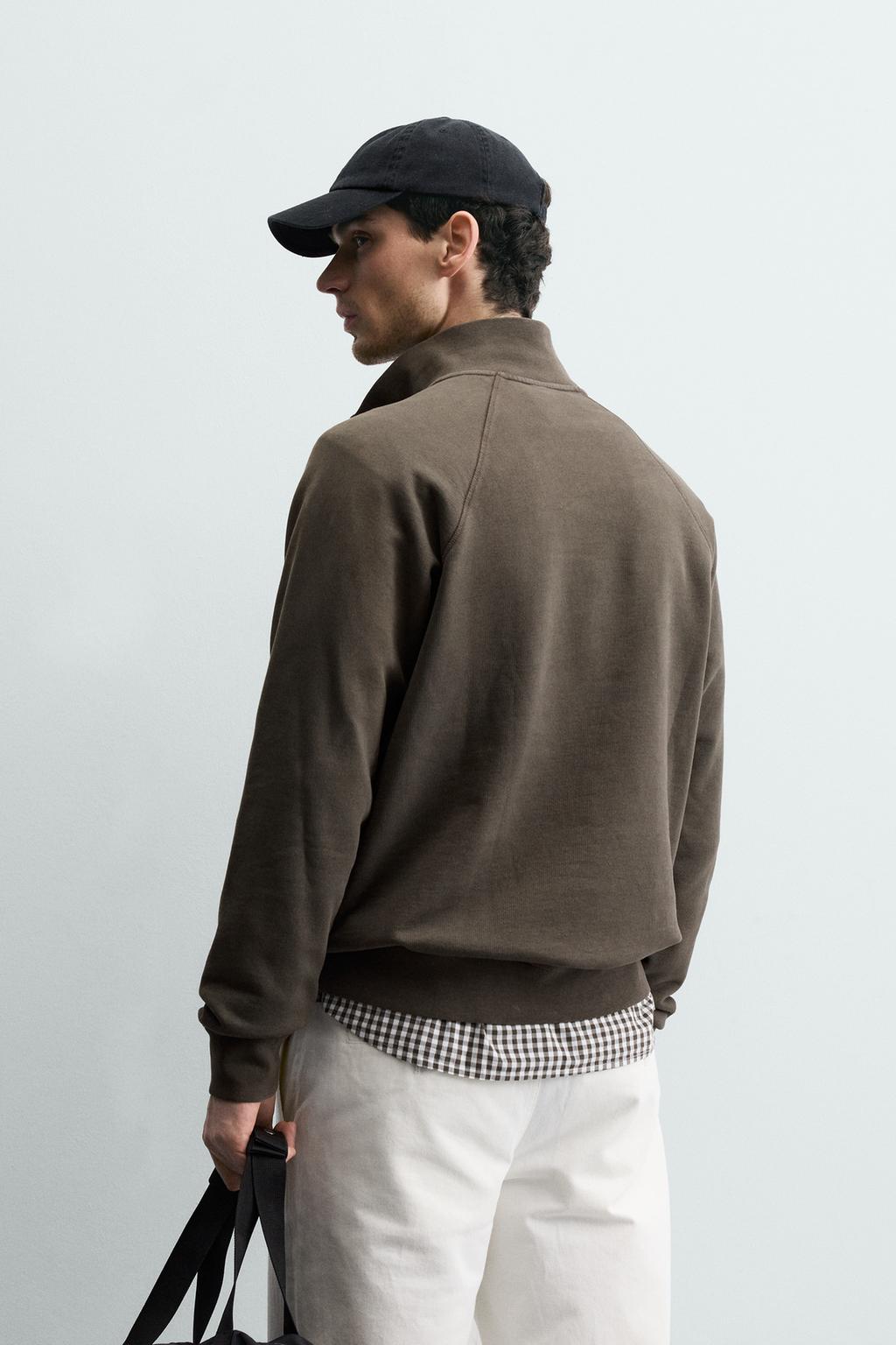 ТОЛСТОВКА С МОЛНИЕЙ И ЭФФЕКТОМ ПОТЕРТОСТИ