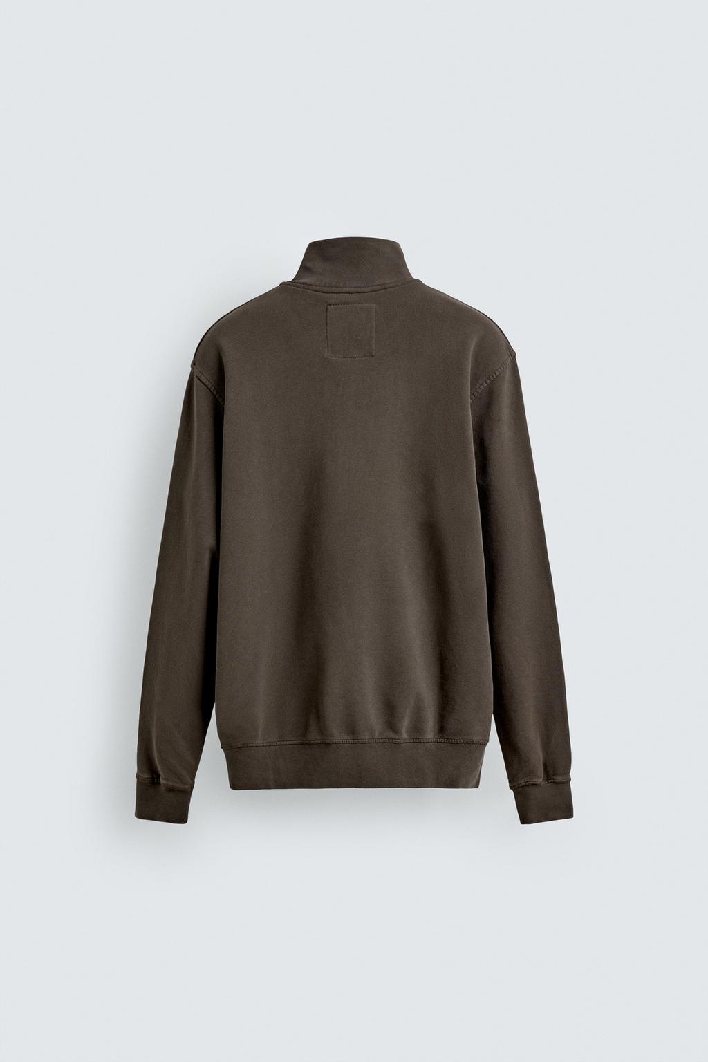 ТОЛСТОВКА С МОЛНИЕЙ И ЭФФЕКТОМ ПОТЕРТОСТИ