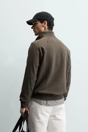 Толстовка с молнией и эффектом потертости