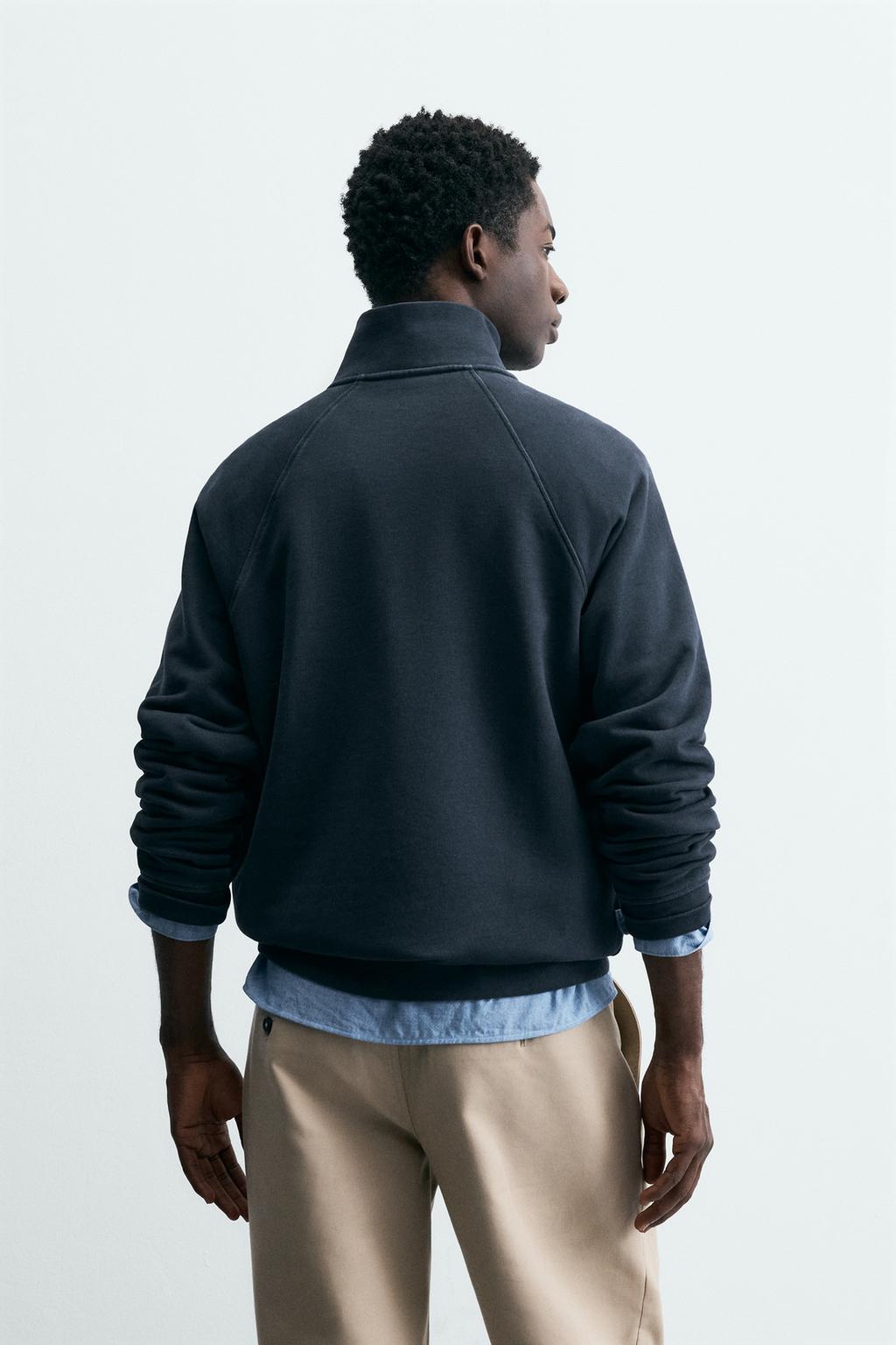 ТОЛСТОВКА С МОЛНИЕЙ И ЭФФЕКТОМ ПОТЕРТОСТИ