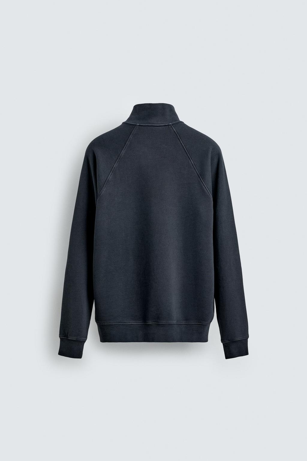 ТОЛСТОВКА С МОЛНИЕЙ И ЭФФЕКТОМ ПОТЕРТОСТИ