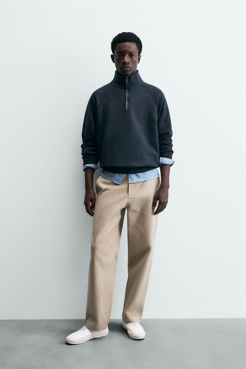 ТОЛСТОВКА С МОЛНИЕЙ И ЭФФЕКТОМ ПОТЕРТОСТИ