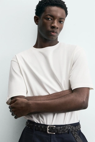 Футболка среднего веса с коротким рукавом- Заказать в России