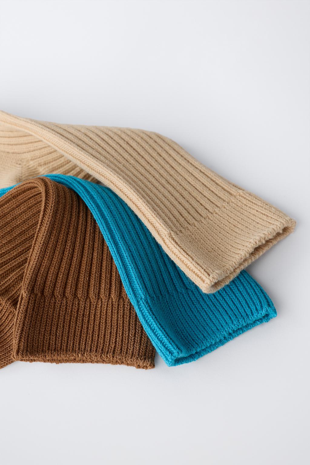 STORIESZ - НАБОР ИЗ ТРЕХ ВЫСОКИХ НОСКОВ В РУБЧИК ИЗ ХЛОПКА