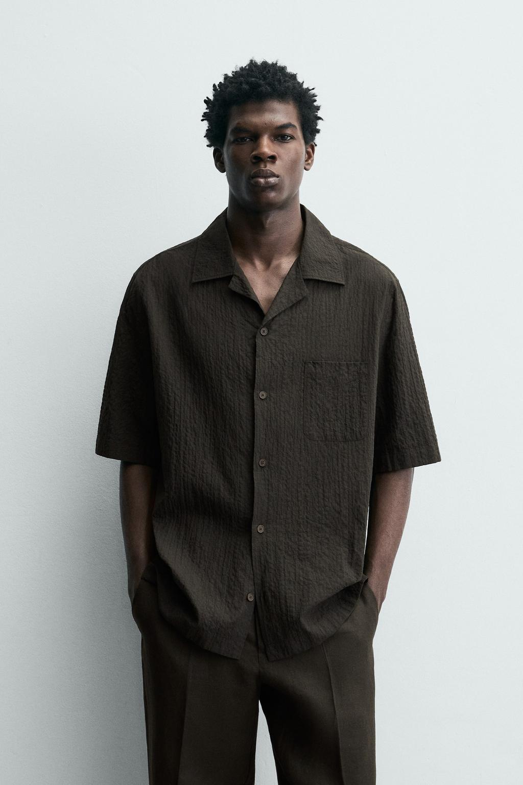 Рубашка из сирсакеровой ткани