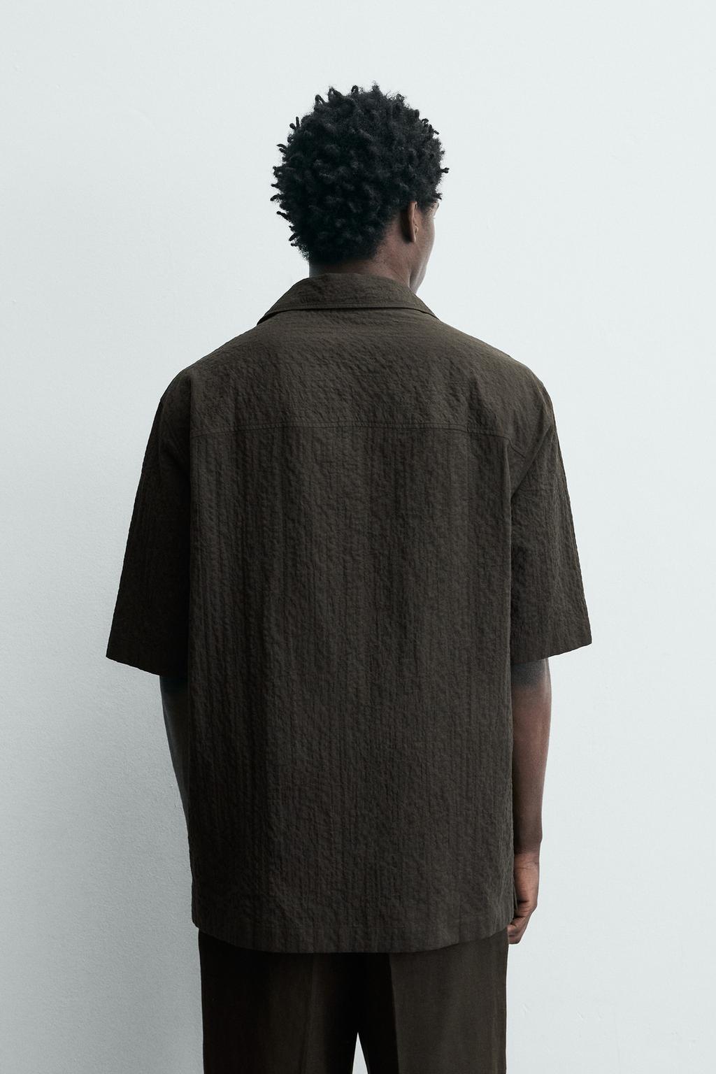 Рубашка из сирсакеровой ткани