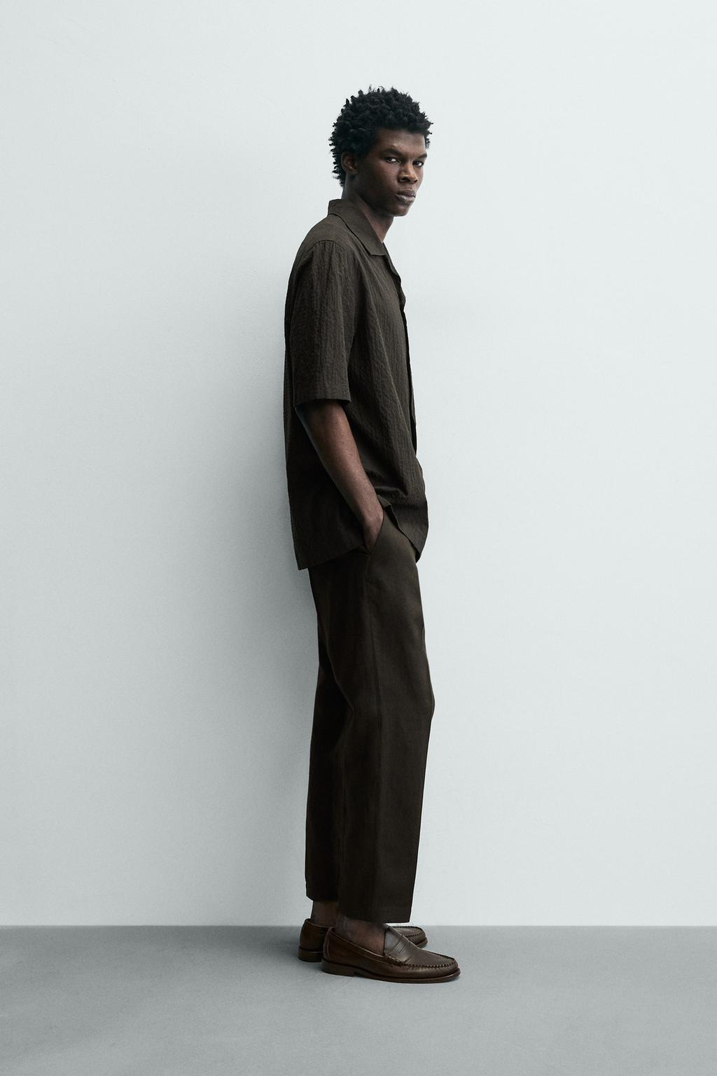 Рубашка из сирсакеровой ткани