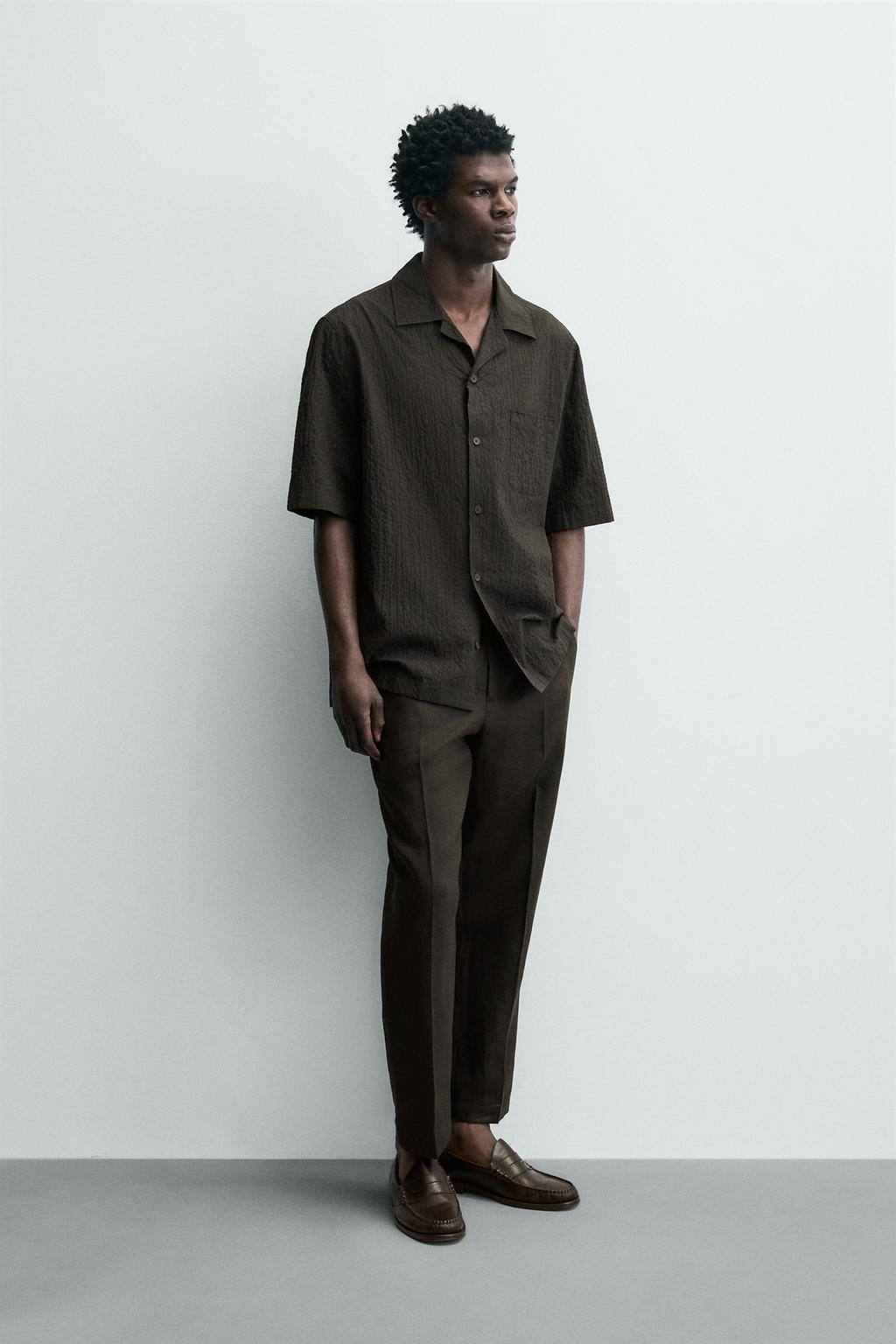 Рубашка из сирсакеровой ткани