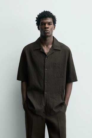 Рубашка из сирсакеровой ткани- Заказать в России