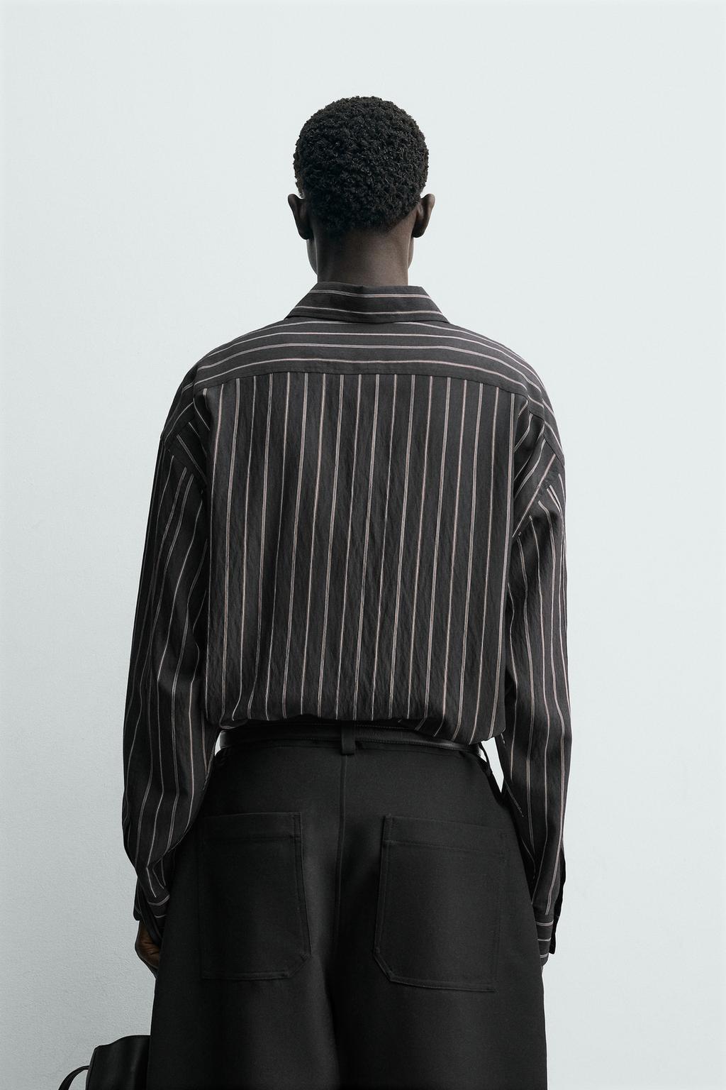 Рубашка с полосками и свободным кроем