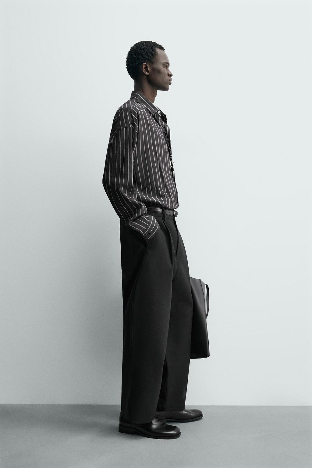 Рубашка с полосками и свободным кроем