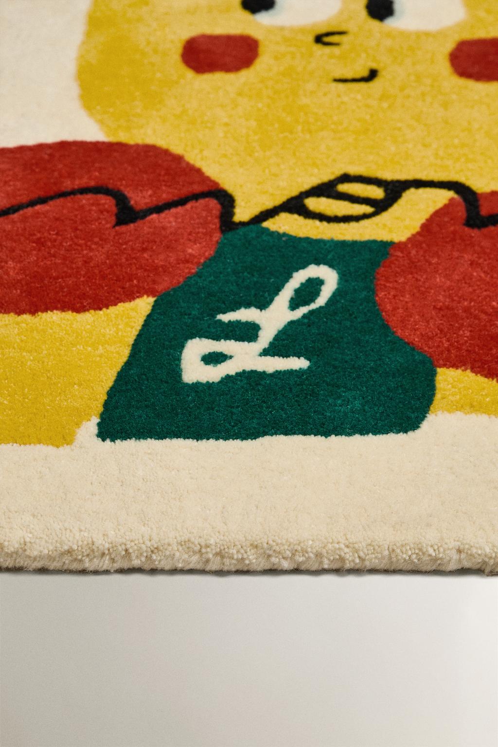Детский ковер из шерсти с рисунком limoncella x the animals sentinel