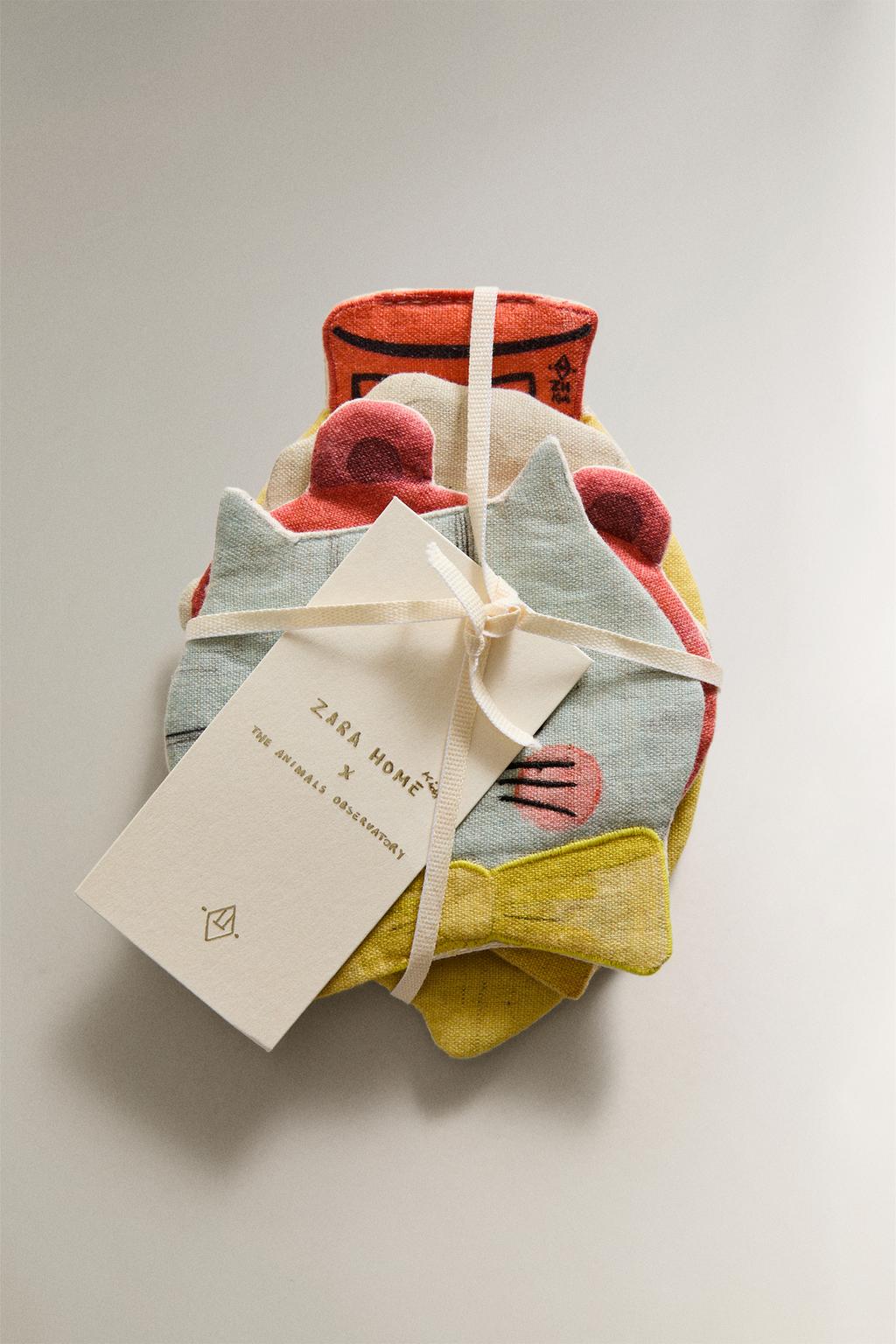 Набор детских подставок в форме животных от the animals observatory (набор из 4 шт.)