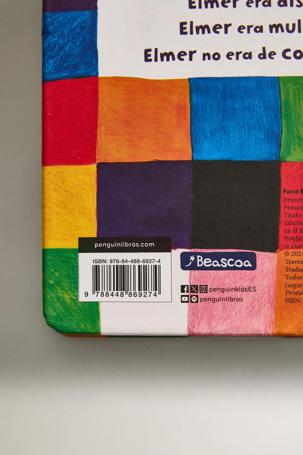 Детская книга elmer (на испанском языке)