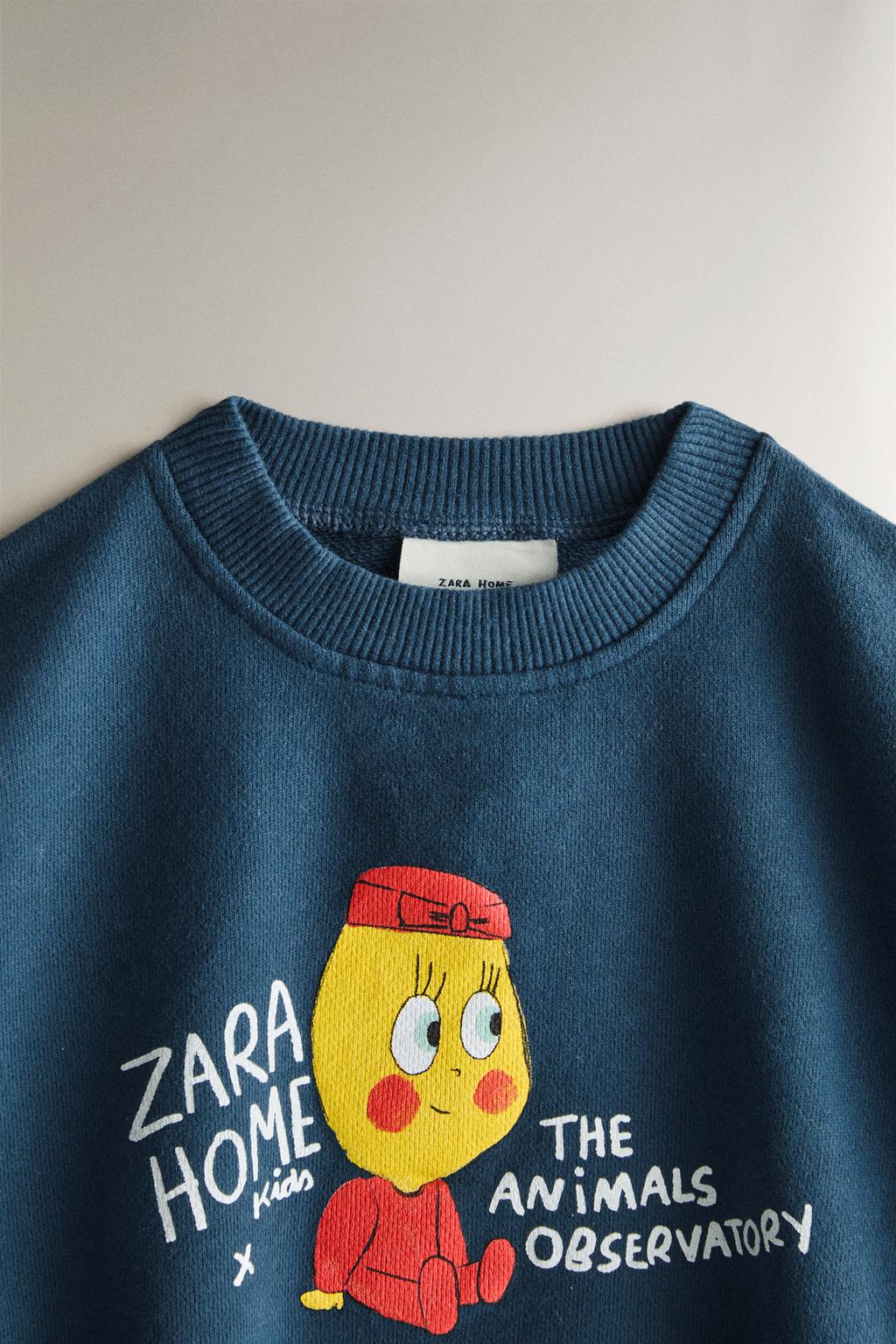 Детский хлопковый свитшот limoncella x the animals observatory