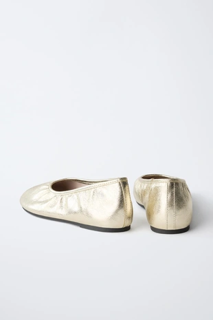 Балетки с металлическим блеском- Заказать в России