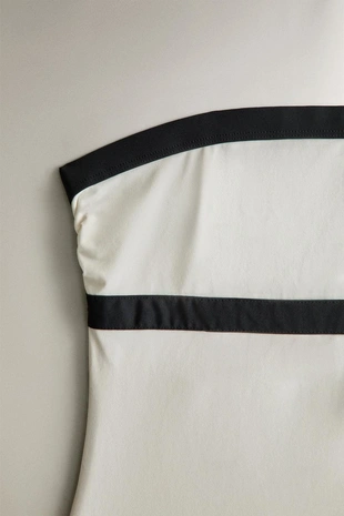 Пляжный купальник с контрастной полосой- Заказать в России