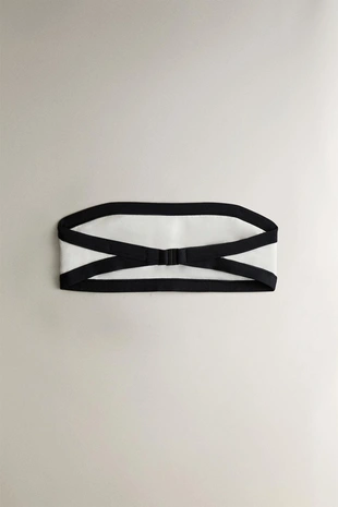 Пляжный бикини топ с контрастной полосой- Заказать в России