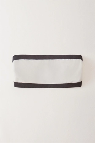 Пляжный бикини топ с контрастной полосой- Заказать в России