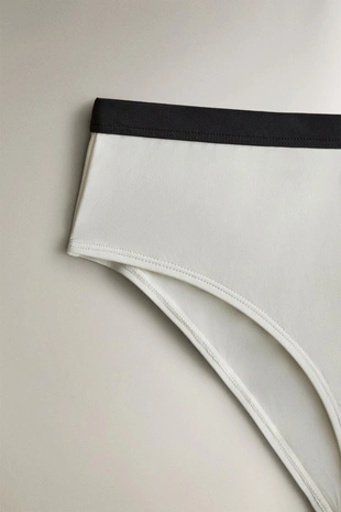 Плавки для пляжа с завышенной талией с контрастной полосой- Заказать в России