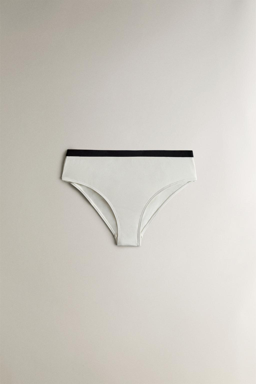 Плавки для пляжа с завышенной талией с контрастной полосой