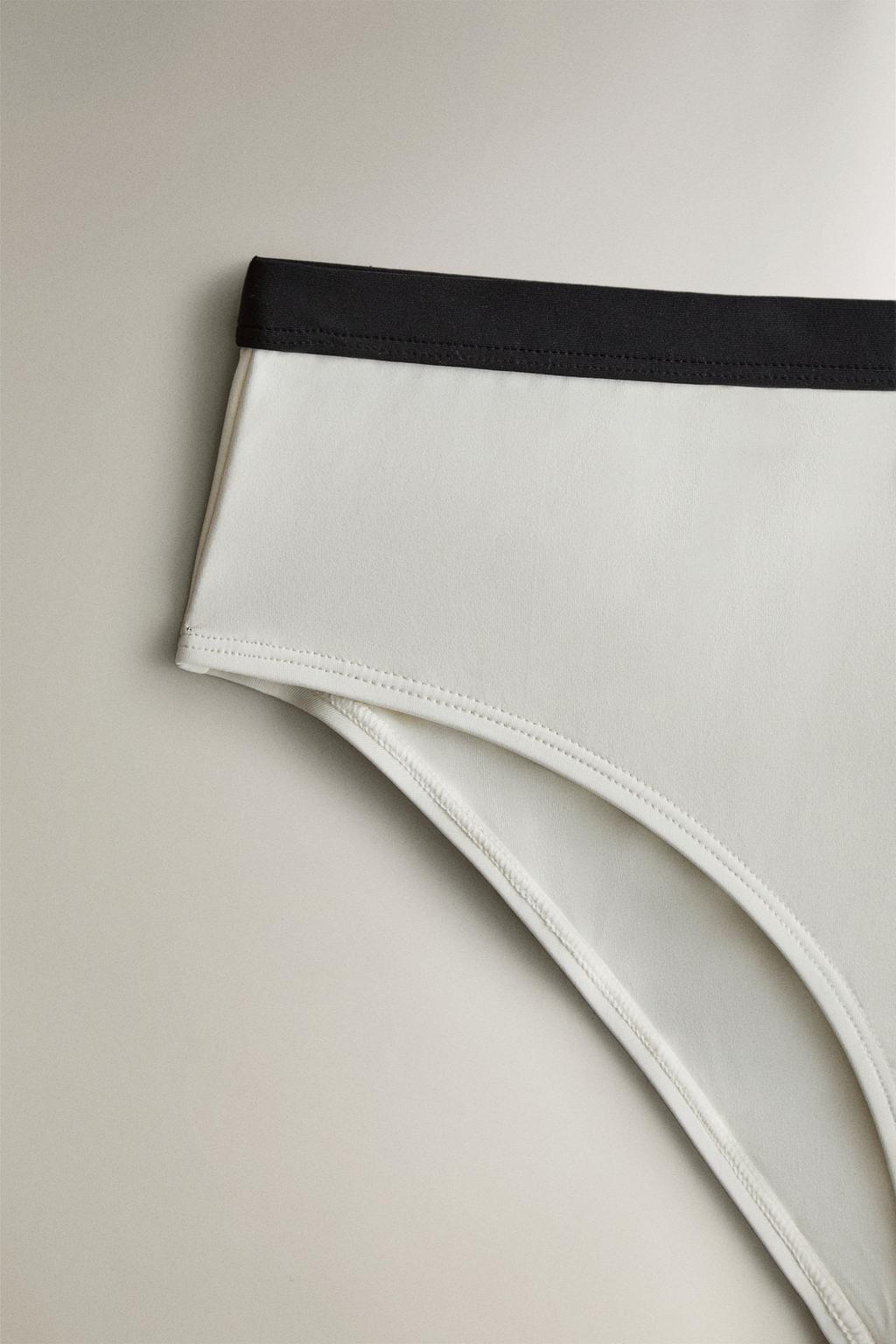 Плавки для пляжа с завышенной талией с контрастной полосой