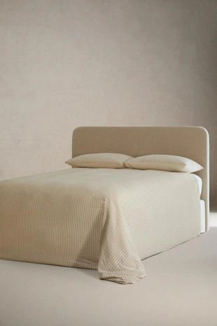 Полосатое хлопковое одеяло с эффектом мятости- Заказать в России