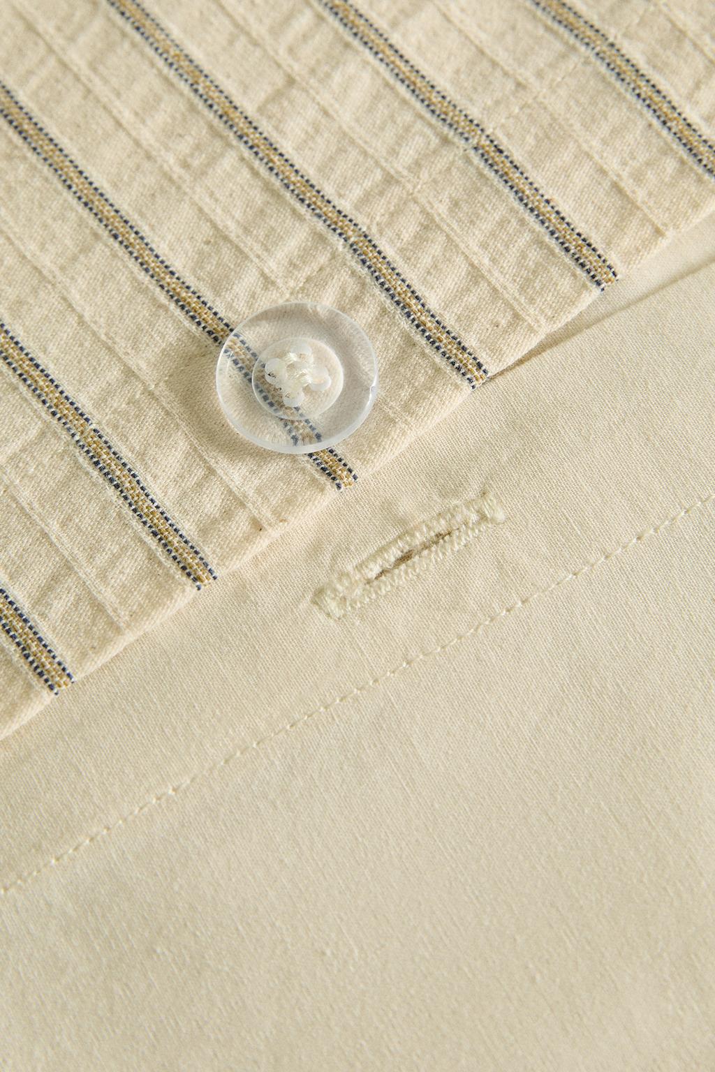 Полосатое хлопковое одеяло с эффектом мятости