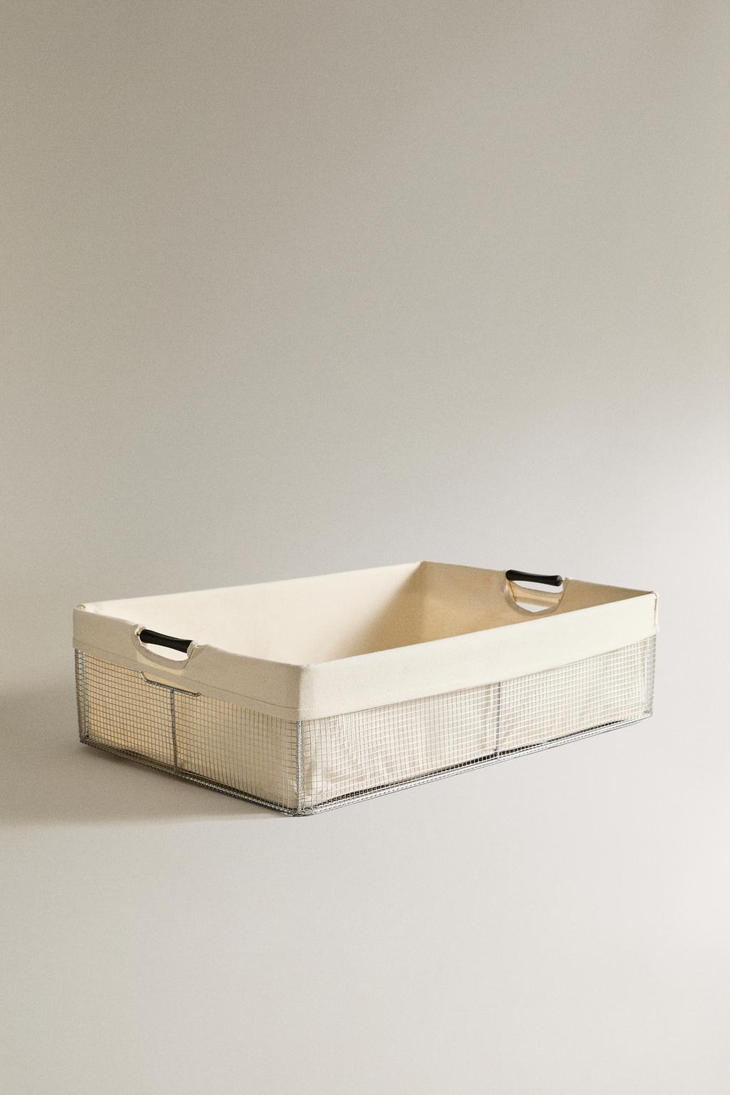 Металлическая корзина для белья