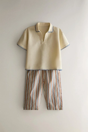 Детские полосатые пляжные брюки- Заказать в России